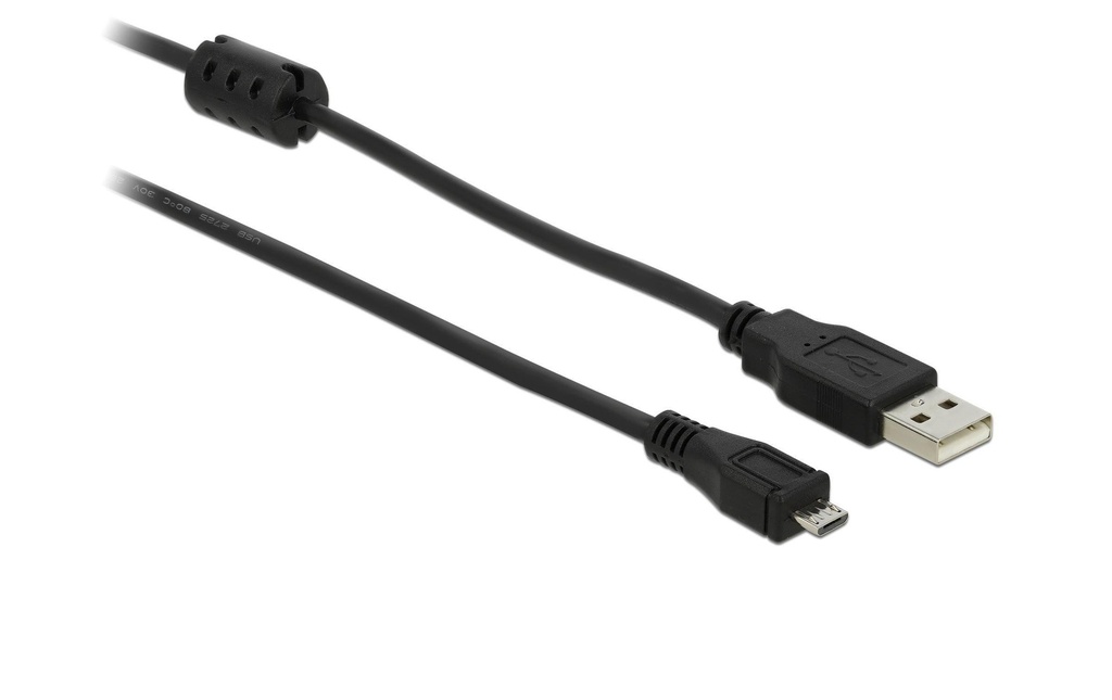 Delock Câble USB 2.0 avec noyau de ferrite USB-A - Micro-USB B 2 m