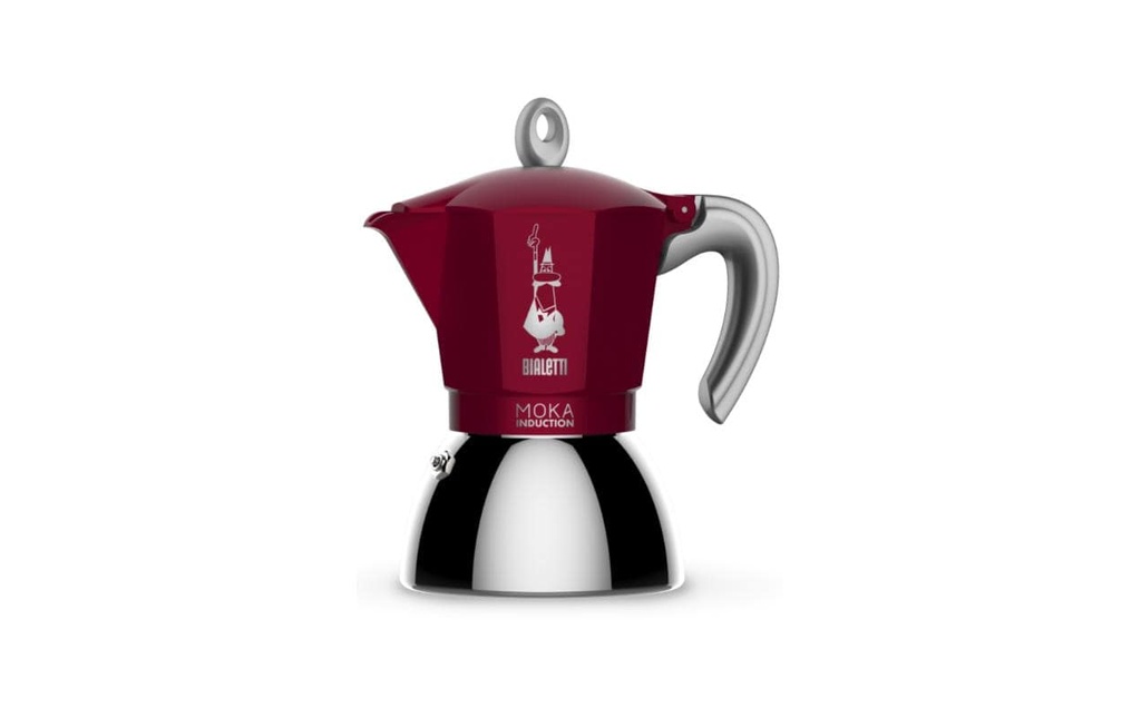 Bialetti Cafetière italienne New Moka induction 4 tasses, Rouge