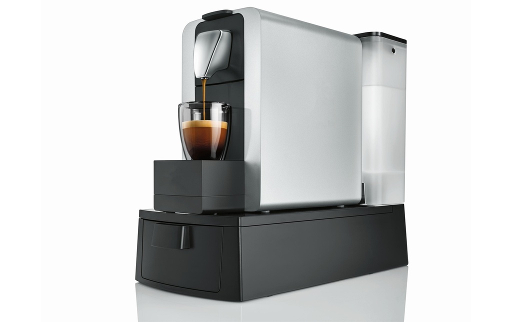 Delizio Cafetière à capsules Compact Pro XL Noir/Argenté