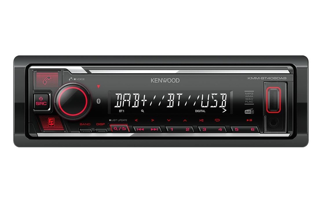 Kenwood Autoradio KMM-BT408DAB, 1 DIN