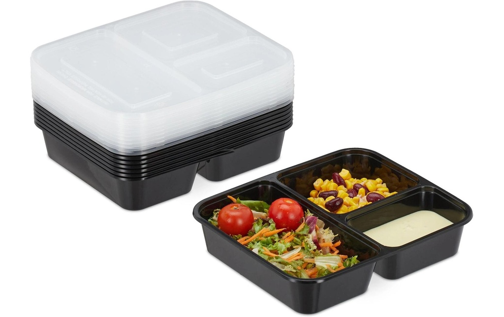 relaxdays Boîte repas 3 fois 10 pièces