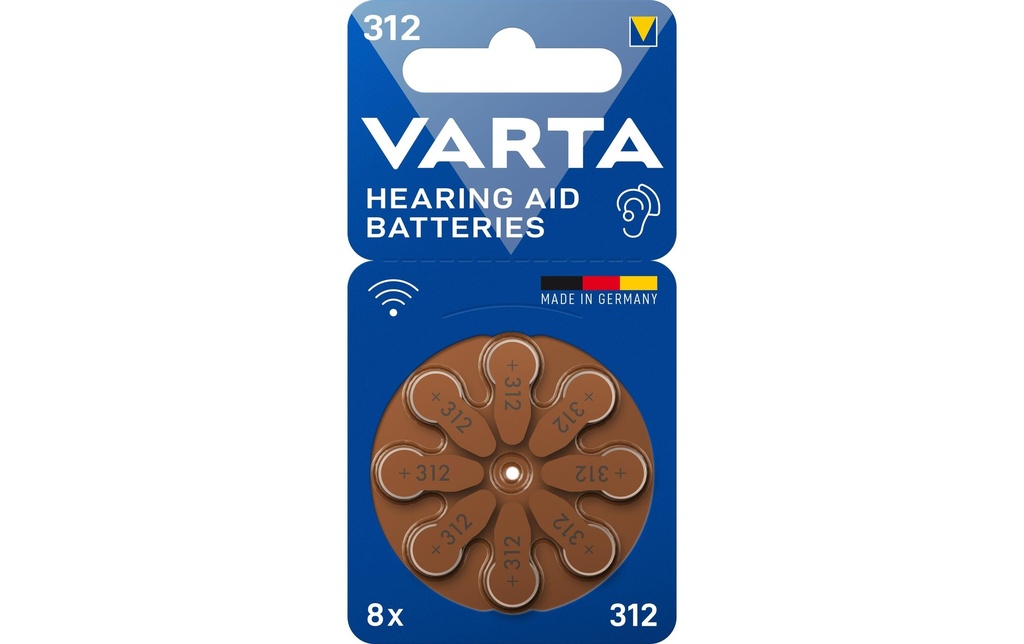 Varta Pile pour Appareils auditif 312 , 8 Pièce/s