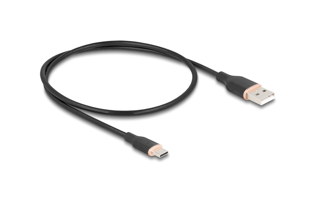 Delock Câble USB 2.0 Silicone USB-A - USB-C 0.5 m