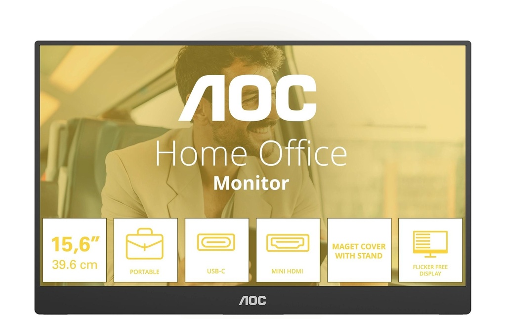 AOC Moniteur 16T20E2 15.6 , 1920 x 1080 (Full HD)