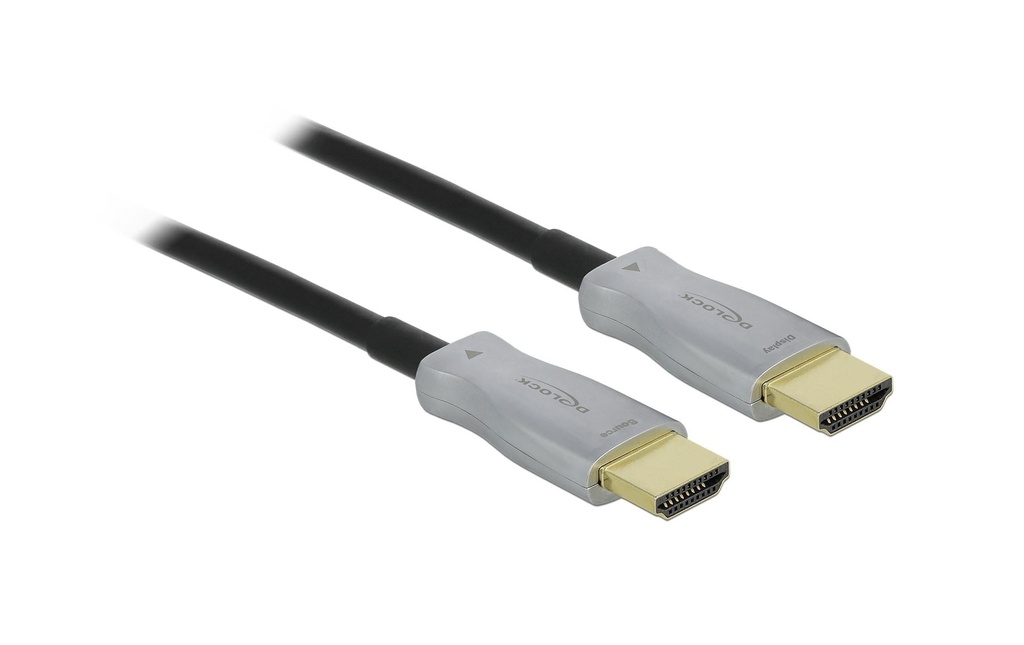 Delock Câble optique 4K 60Hz HDMI - HDMI, 10 m, Noir