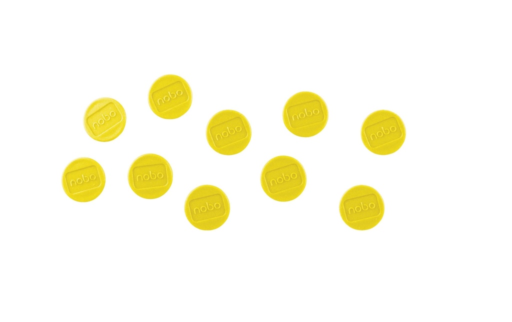 Nobo Aimant Ø 1.3 cm 10 Pièce/s, Jaune