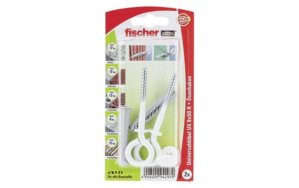 Fischer Cheville universelle  UX 8 x 50 OH, 2 Pièce/s