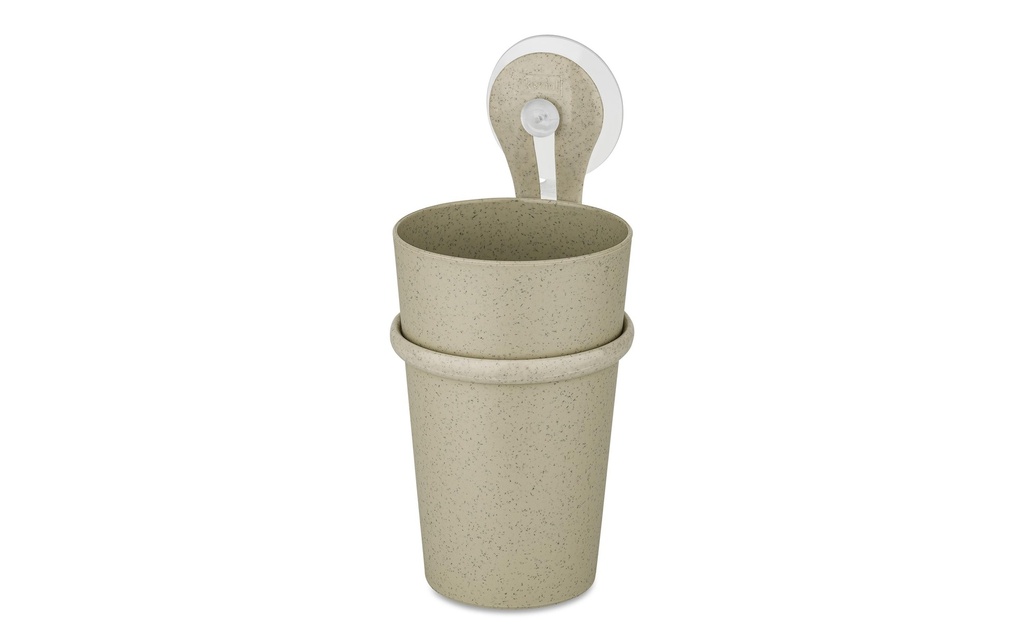 Koziol Gobelet pour le brossage de dents Loop 300 ml, Beige/Jaune