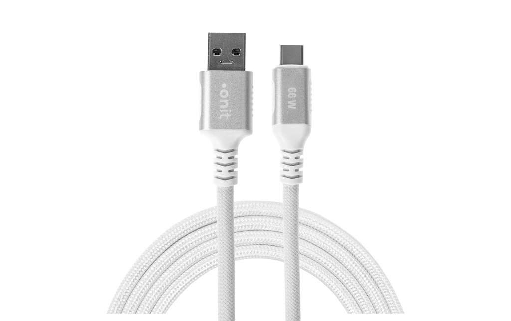 onit Câble USB 3.1 66 W, USB-A - USB-C, 2 m, Blanc