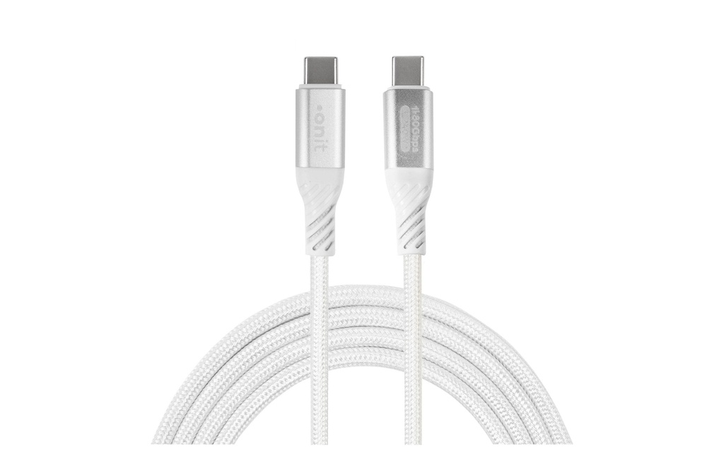 onit Câble USB4 v2.0 Premium, USB-C - USB-C, 0.5 m, Blanc