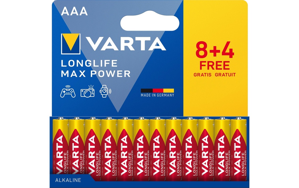Varta Pile Longlife Max Power AAA , 12 Pièce/s