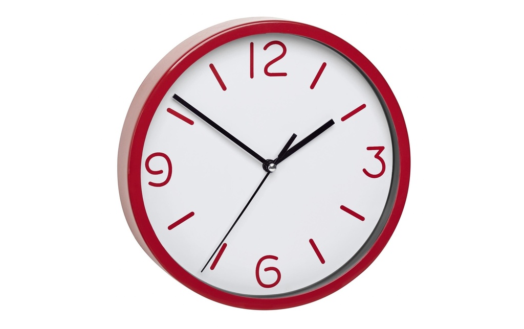 TFA Dostmann Horloge murale Analog Ø 20 cm, Rouge foncé