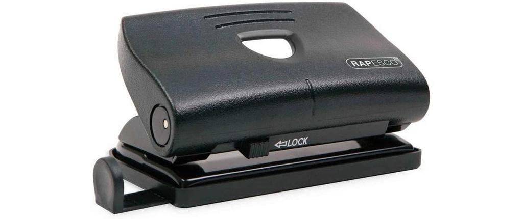 Rapesco 810-P Perforateur 2 trous Capacité de 12 feuilles, noir