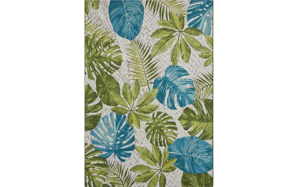 Hanse Home Tapis Tropical Leaves 160 cm x 235 cm, Vert/Turquoise