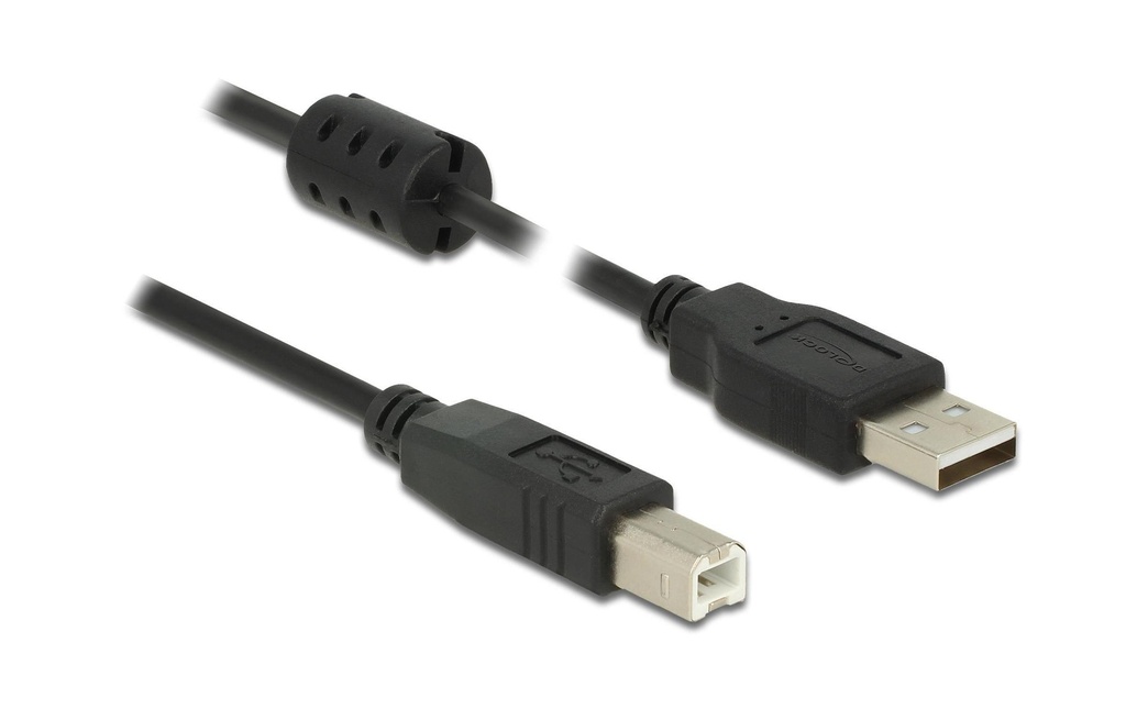 Delock Câble USB 2.0 avec noyau de ferrite USB-A - USB-B 1.5 m