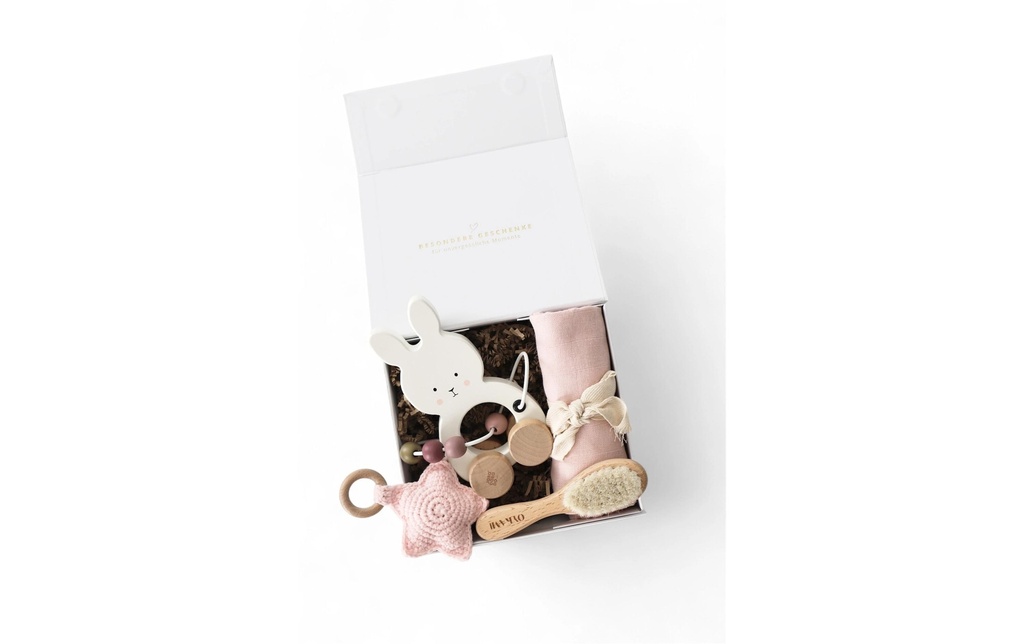 Oykami Coffret cadeau pour bébé «Helsinki» lapin Rose