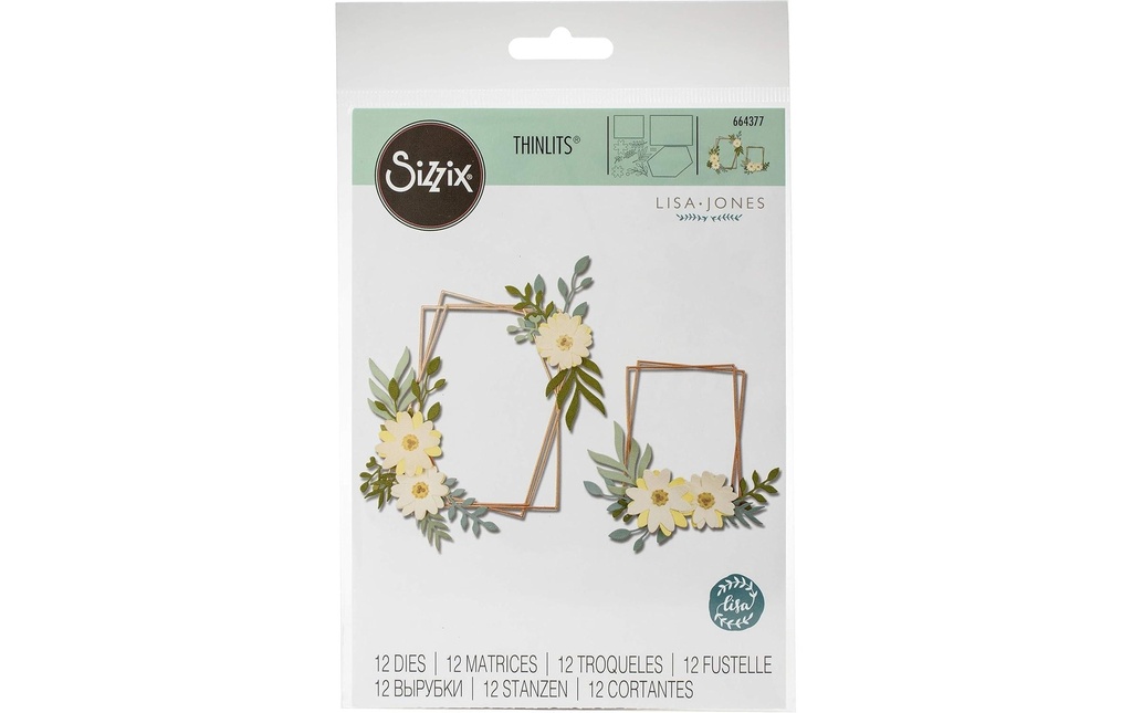 Sizzix Modèle de poinçon Cadre floral ,  feuilles