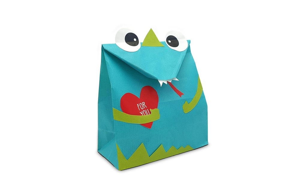 Braun + Company Sachet cadeau Monstre 12 x 21 x 6 cm, set de 2 pièces