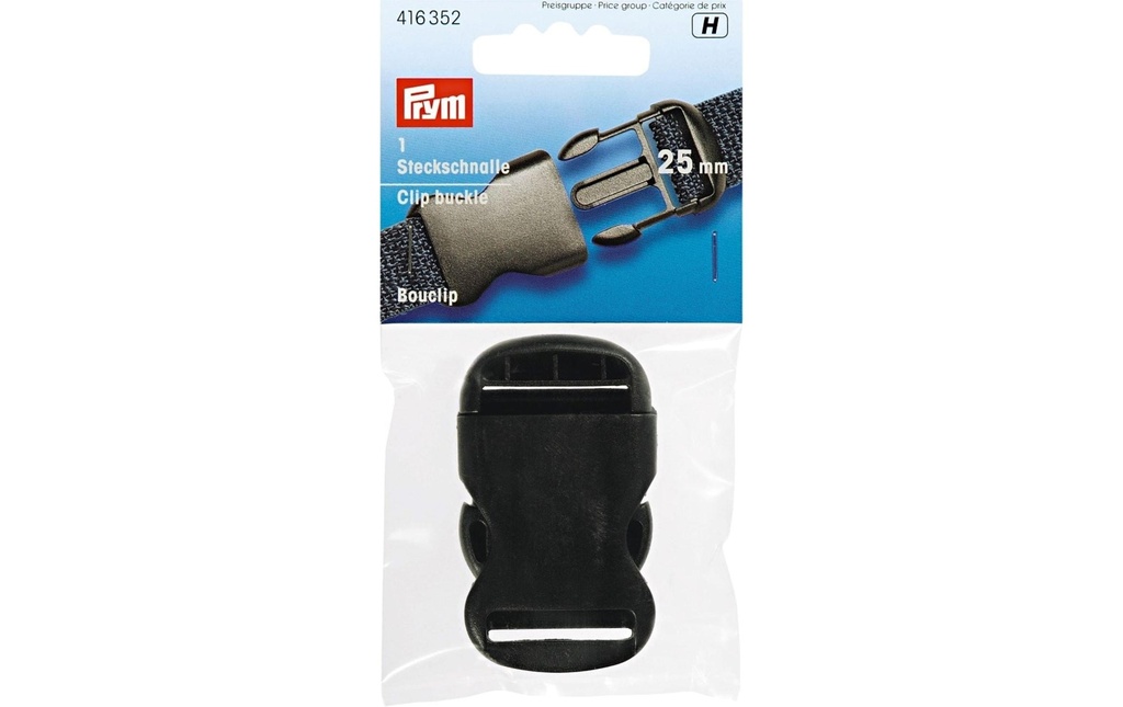 Prym Buckle 25 mm, noir