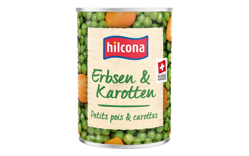 Hilcona Boîte Pois et carottes 850 g