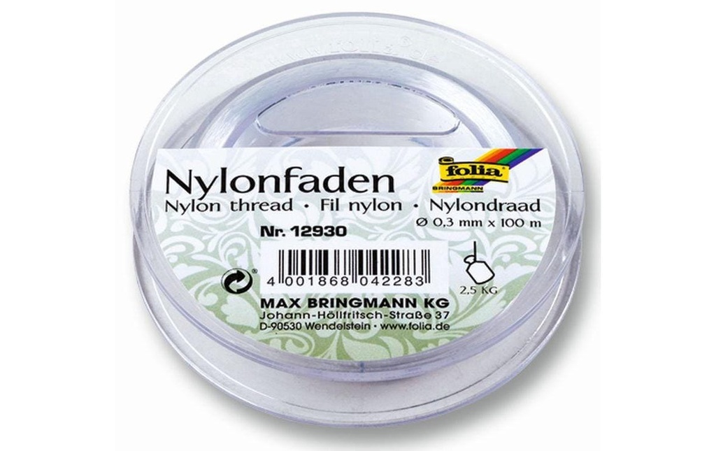 Folia Fil de nylon 0.3mm Transparent