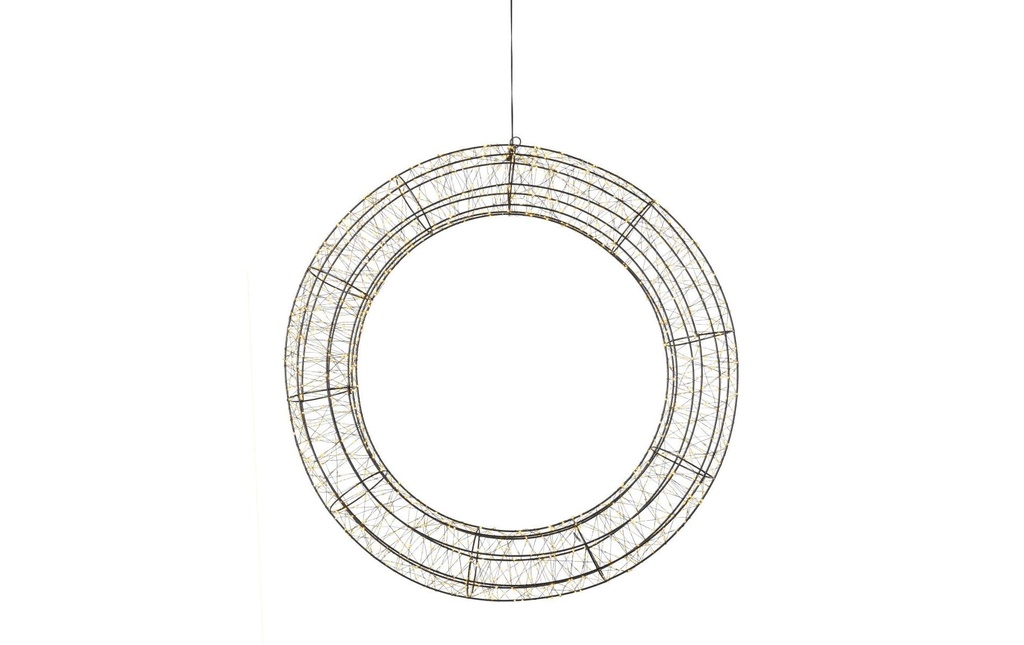 STT Couronne d'anges LED Nero 1800 LED, Ø 78 cm, 15 W