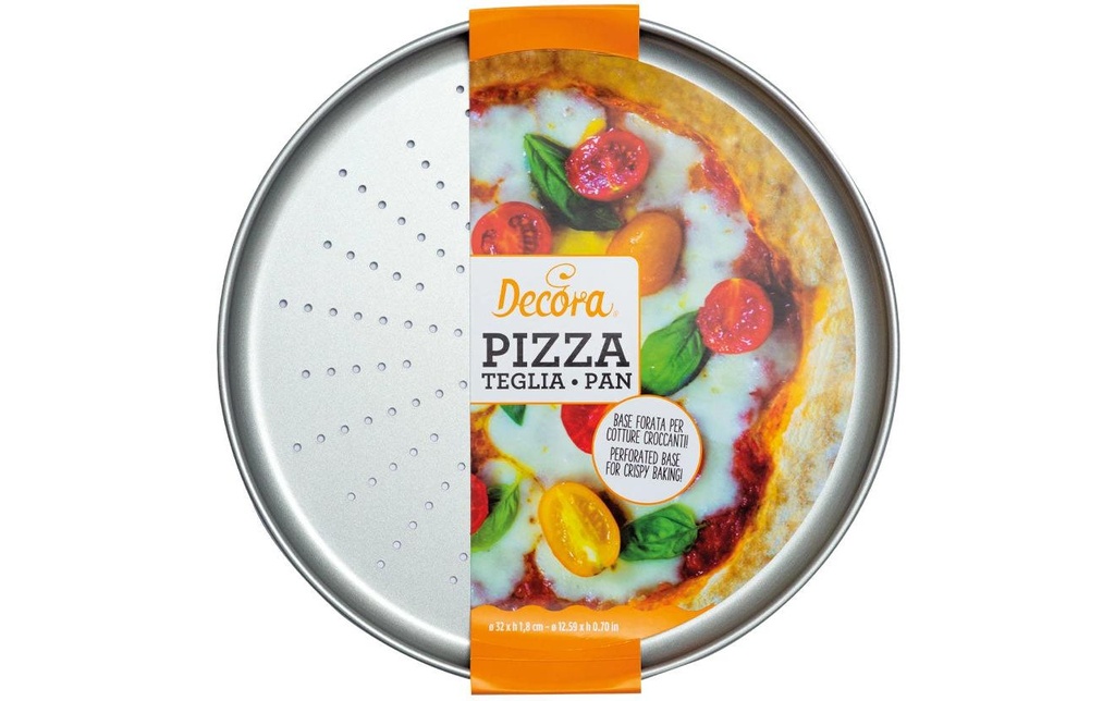 Decora Moule de cuisson Plaque à pizza ø 32 x 1.8 cm