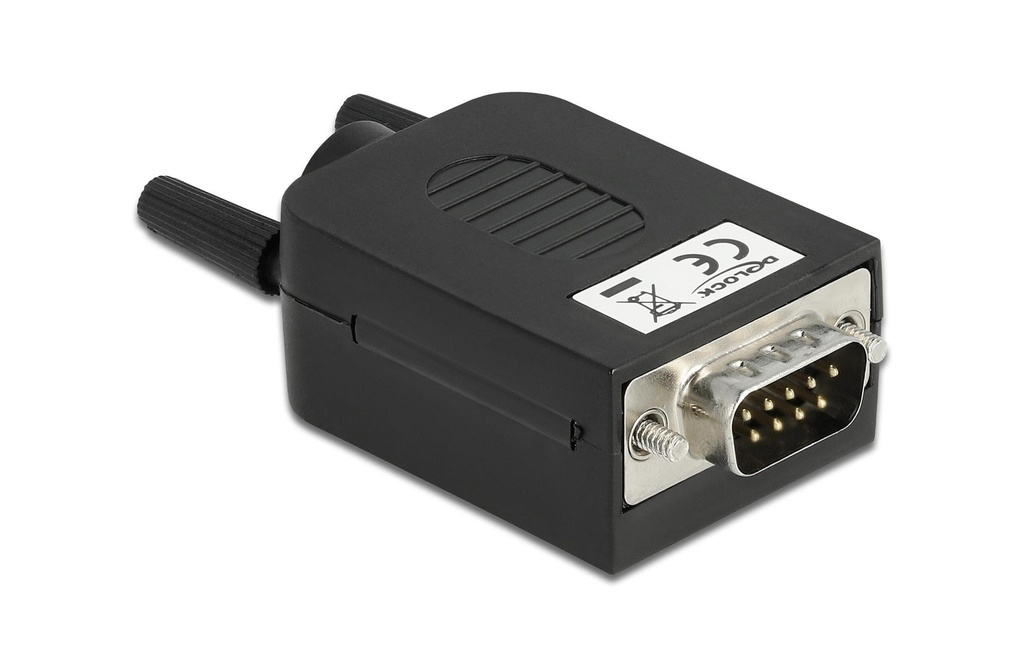 Delock Adaptateur DB9 - bloc terminal Bouchon, avec boîtier