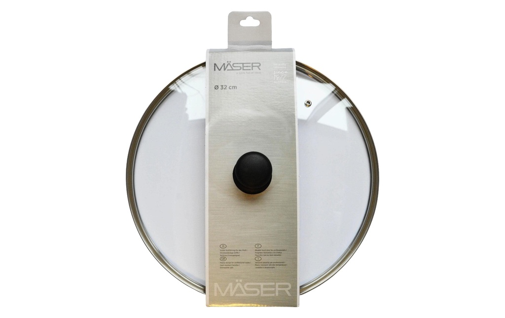Mäser Couvercle de poêle 32 cm, Transparent