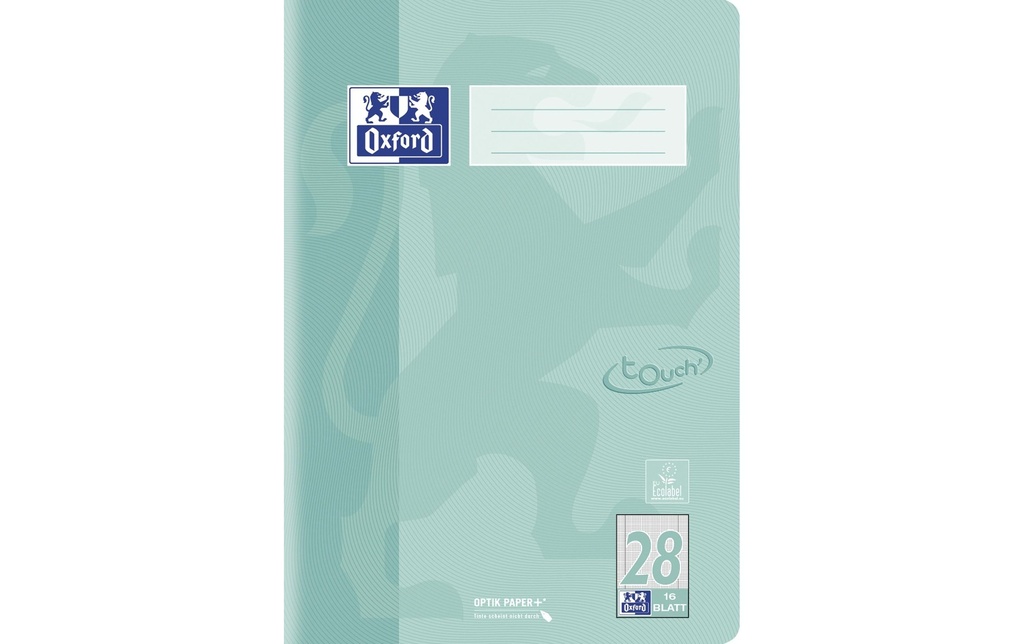 Oxford Carnet de notes A4, À carreaux, Vert