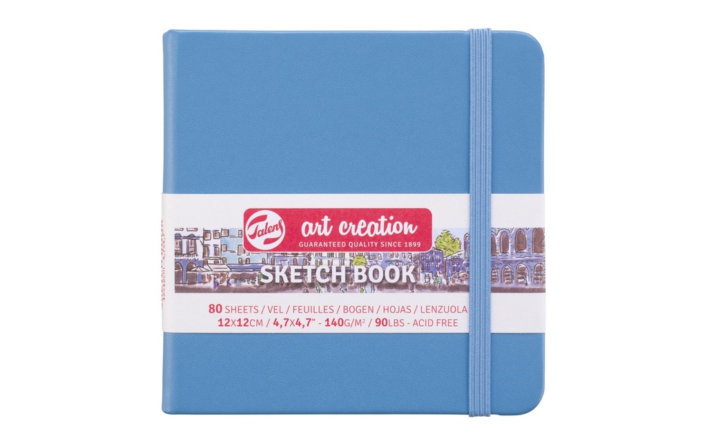 TALENS ART CREATION Livre croquis 12x12 bleu mer (160 pces)