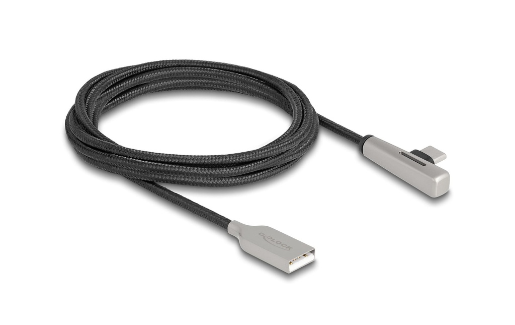 Delock Câble USB 2.0 Fonction de charge rapide 60 W USB-A - USB-C 2 m