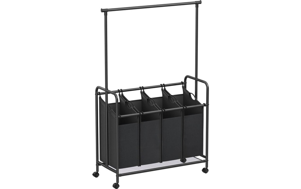 Songmics Corbeille à linge 50 l, Noir