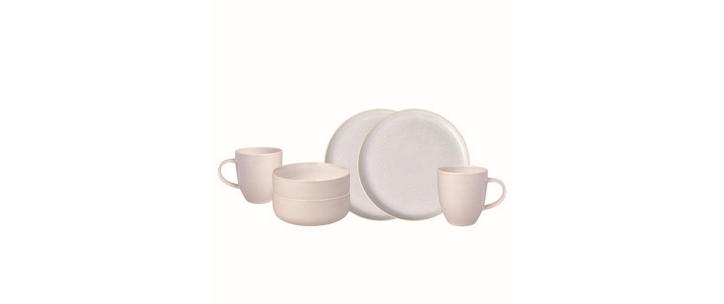 Villeroy & Boch Set d’assiettes Crafted Cotton Blanc
