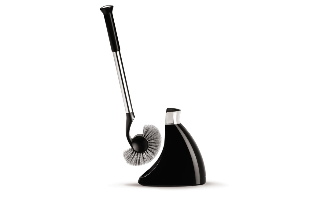 Simplehuman Brosse à toilettes hérissé d'acier Noir