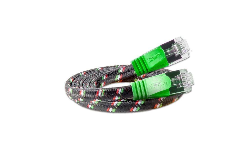 SLIM Câble patch slim RJ-45 - RJ-45, Cat 6, STP, 0.25 m, Vert