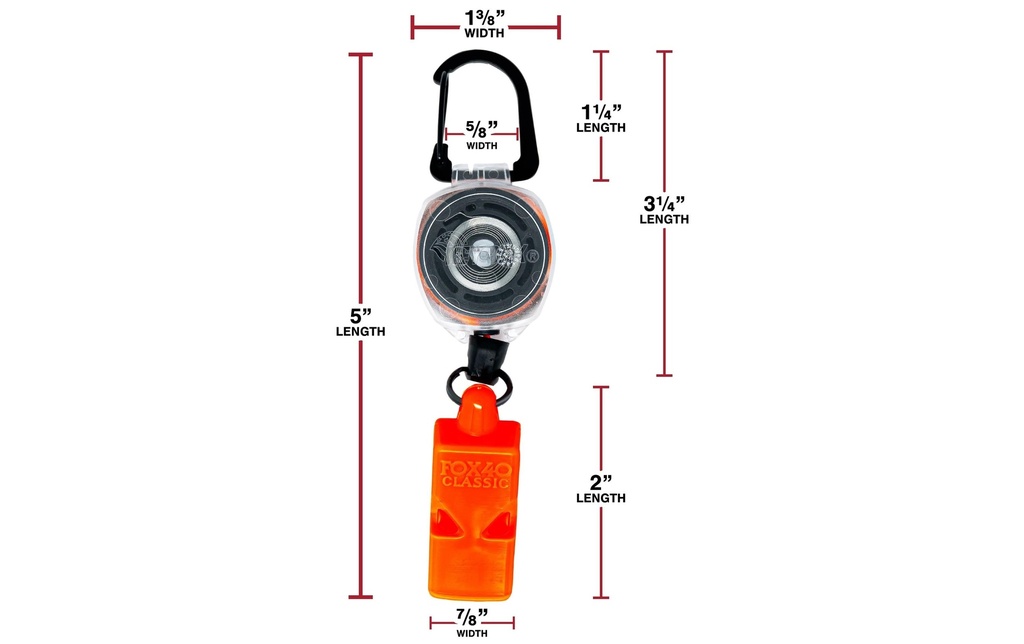 KEY-BAK Porte-clés WHISTLE SAFE Orange