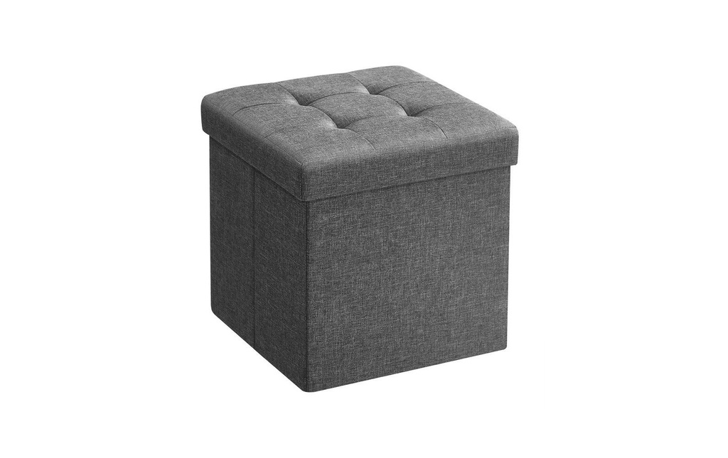 Songmics Coffre de siège avec rangement 30 x 30 cm, Gris