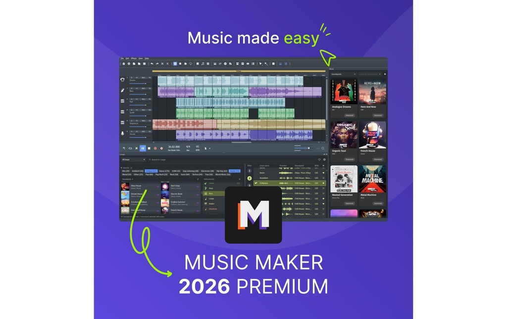 Magix Music Maker Premium 2026 ESD, Version complète