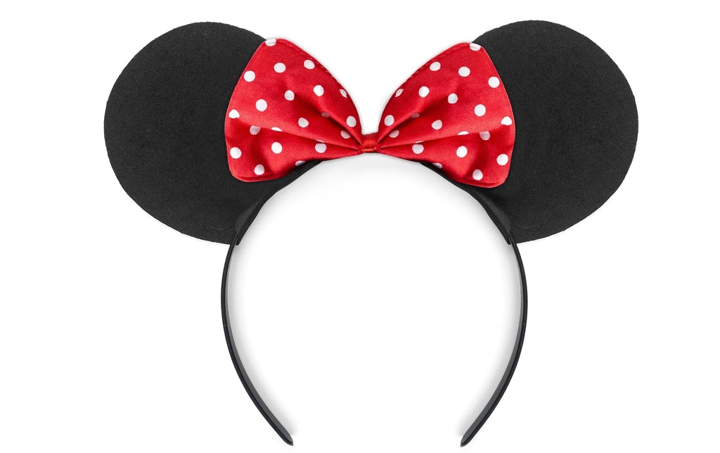 Partydeco Serre-tête Souris Taille unique, rouge/noir