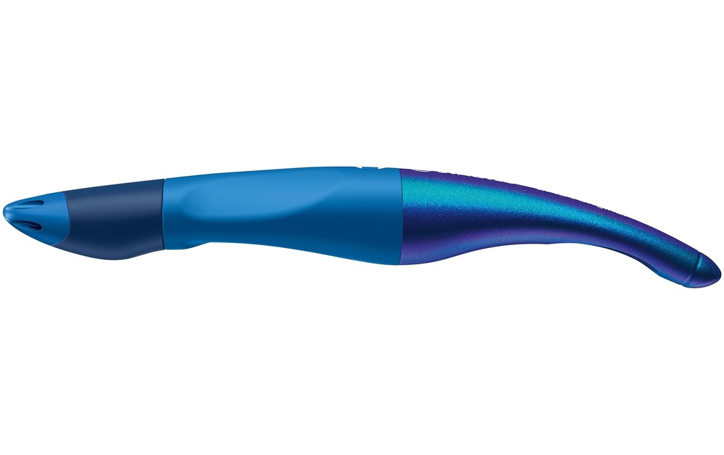 STABILO Stylo à bille roulante Easy Original Holograph 0,5 mm, droite, Bleu