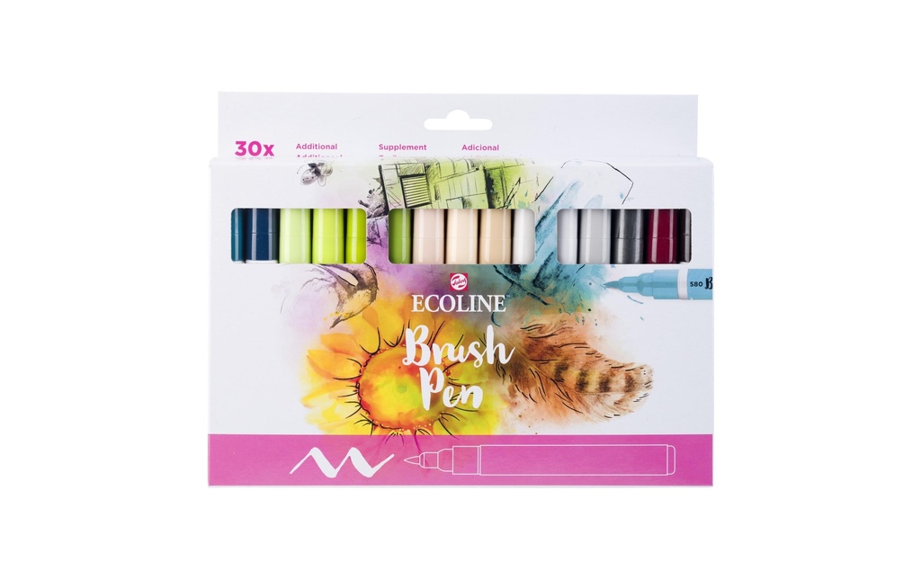 TALENS ECOLINE Brushpen 30pcs Set Additional (30 pces)
