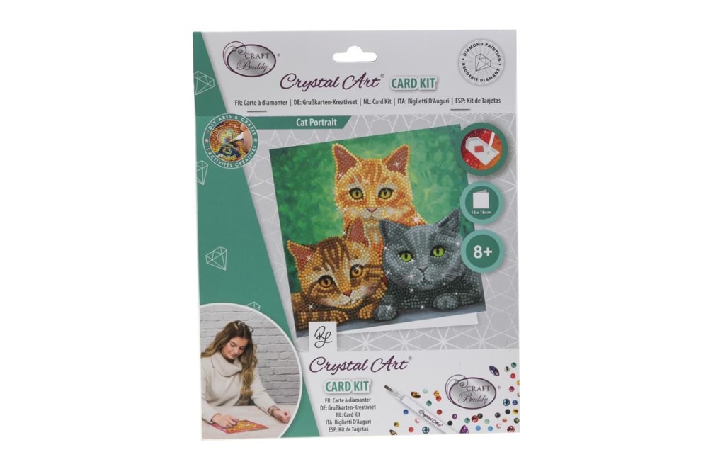 CRAFT Buddy Kits de bricolage Crystal Art Card Chats