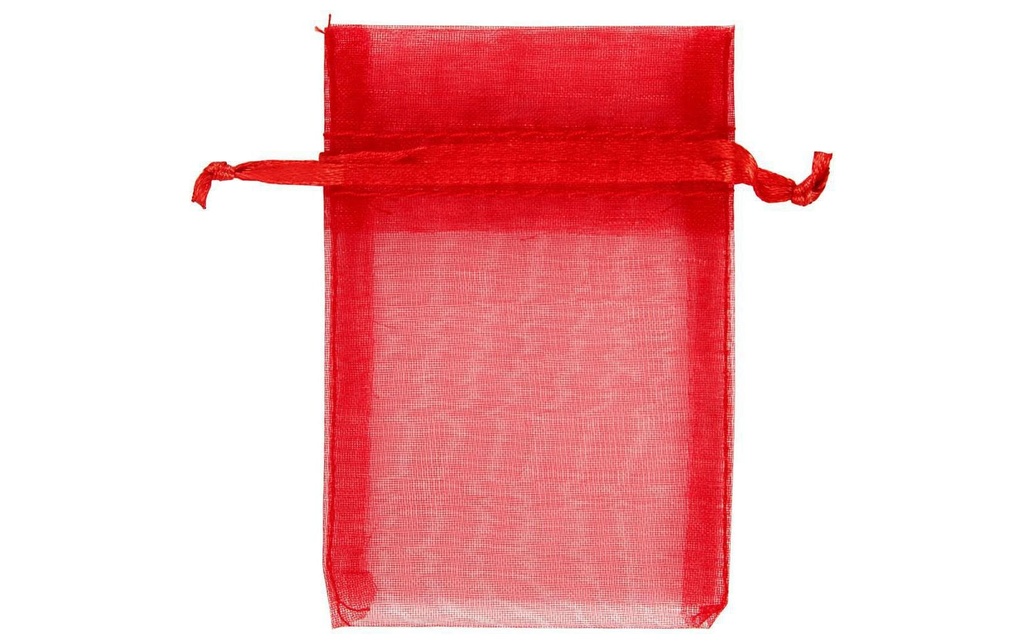 Creativ Company Sac en organza Organza 7 x 10 cm 10 pièces, rouge