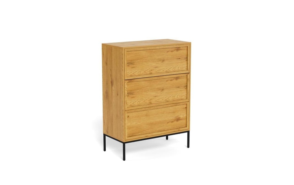 AC Design Commode Palmdale 80 x 40 x 110 cm, chêne clair