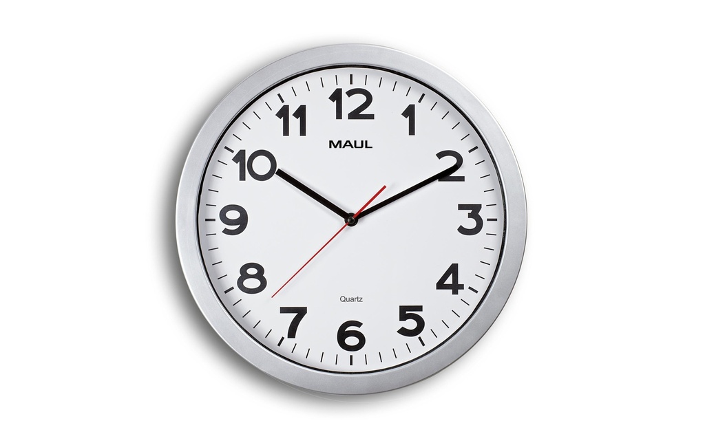 Maul Horloge murale MAULstep Ø 35 cm, Argenté