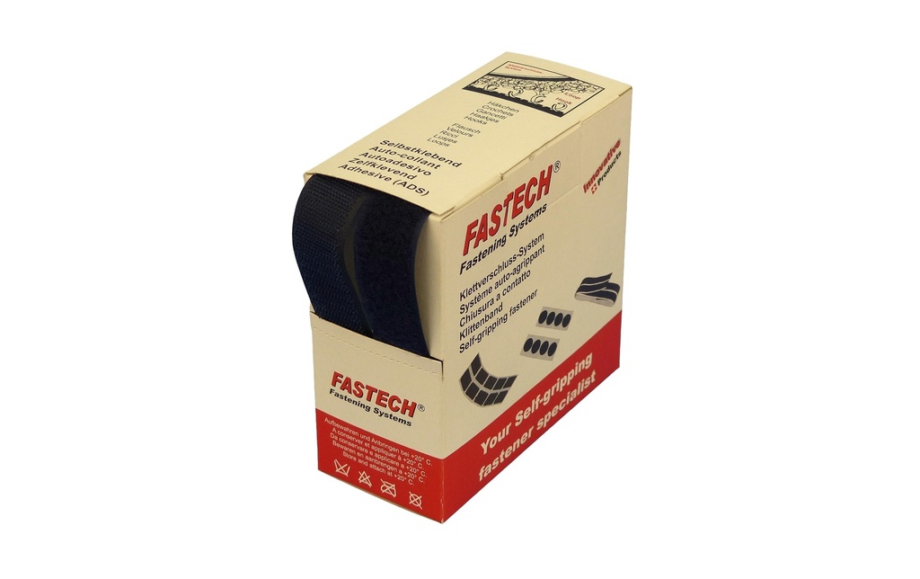 FASTECH Boîte de bande auto-agrippante Bleu marine