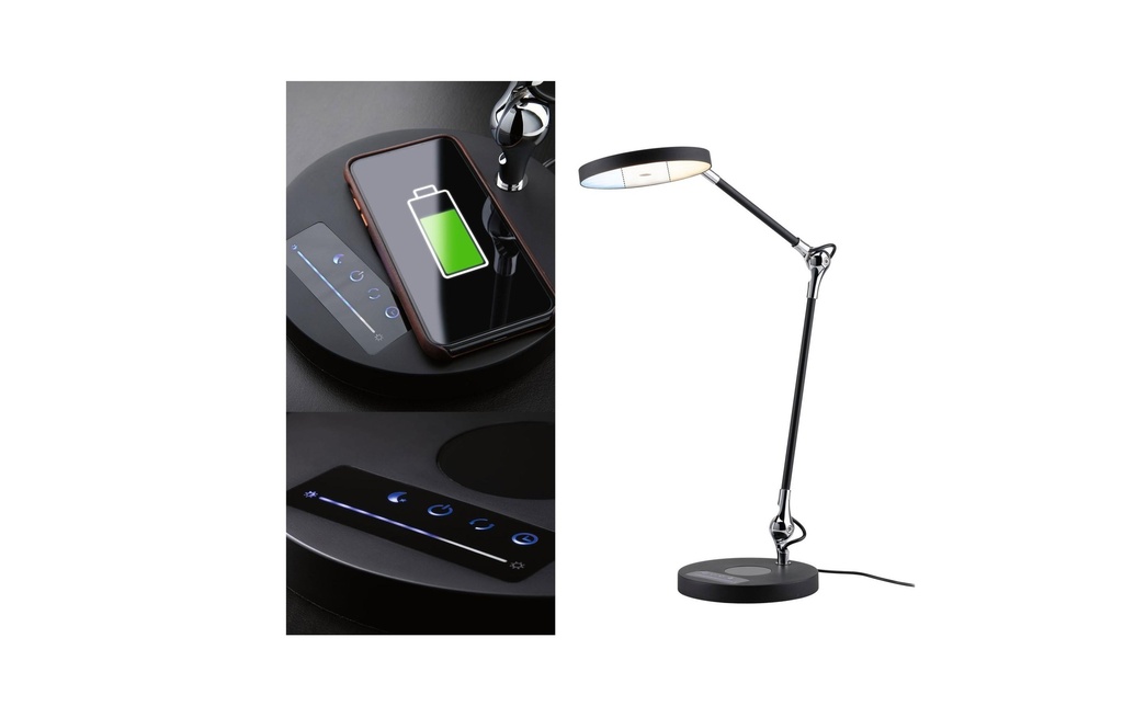 Paulmann Lampe de bureau Numis 11W avec plateforme de chargement Qi