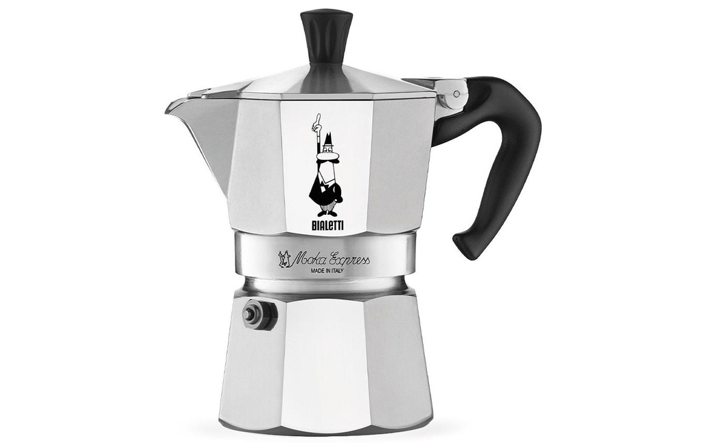 Bialetti Cafetière italienne Moka Express 2 tasses, Argenté