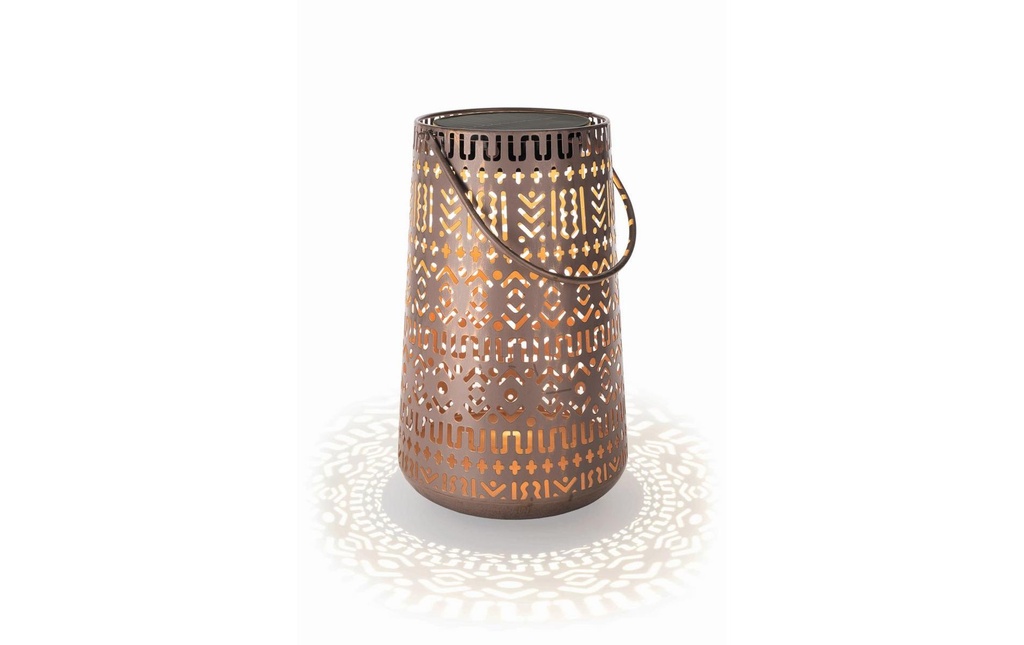STT Lanterne Solar Antic Boho, Ø 20 x 32.5 cm, Brun/Anthracite